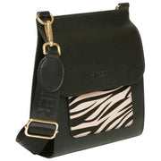 Bolso bandolera Bloomsbury de Alice Wheeler London - Negro/Cebra
