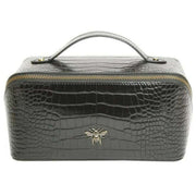 Alice Wheeler London Luxury Train Case - Black Croc
