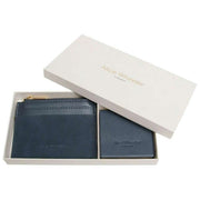 Set de regalo con monedero y espejo compacto Veronica de Alice Wheeler London - Azul marino