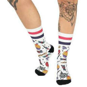 American Socks Cupcake Mid High Socks - White