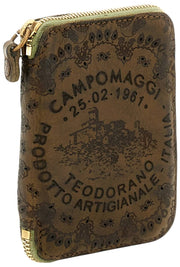 Monedero Campomaggi Floriana Laser Cashmere - Verde Militar