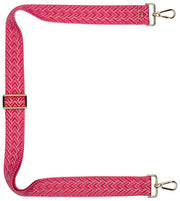 Correa para bolso Elie Beaumont - Cerise Herringbone Pink
