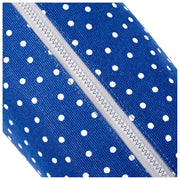 Neceser pequeño de lona de algodón Roka Mayfair - Navy Polka Dot