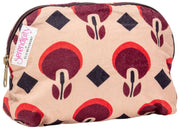 Neceser de terciopelo Serendipity de Elie Beaumont - Coffee Geo Tulip Brown
