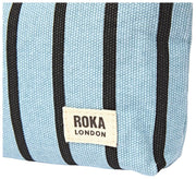 Roka Maida Vale Bolso pequeño de lona de algodón - Rayas azules