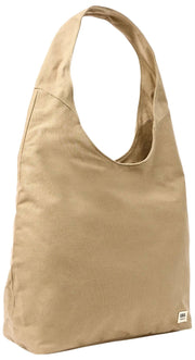 Bolso de hombro grande de lona de algodón Roka Hoxton - Beige Safari
