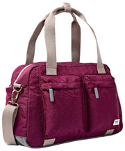 Bolso de viaje pequeño Roka Gatwick de lona reciclada - Rojo lacado cereza