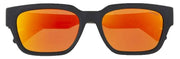 Gafas de sol rectangulares suaves de ajuste superdry grande - negro