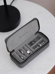 Joyero de viaje mediano con cremallera Stackers - Gris pizarra