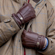 Guantes de cuero Dents Whitchurch Deerskin - Marrón nogal