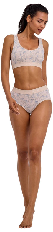 Falke Bralette estilo bustier con estampado Daily Comfort, paquete de 2 - Beige/Azul