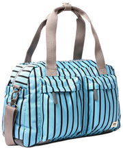 Bolso de viaje pequeño Roka Gatwick de lona reciclada - Rayas azules