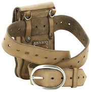 Bolso para teléfono Campomaggi Siena Stud - Beige hielo