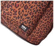 Bolso de viaje Roka Gatwick pequeño de lona reciclada - Mini Leopard Brown