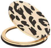 Espejo redondo con estampado animal de Alice Wheeler London - Leopardo claro/Negro