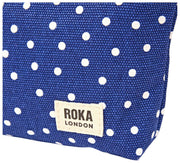 Roka Maida Vale Bolso pequeño de lona de algodón - Navy Polka Dot