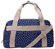 Bolso de viaje Roka Gatwick mediano de lona reciclada - Lunares azul marino