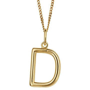 Beginnings D Initial Pendant - Gold