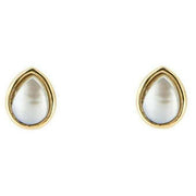 Beginnings June Semi-Precious Birthstone Earrings - Gold/Pearl