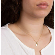 Beginnings March Semi-Precious Birthstone Necklace - Gold/Blue