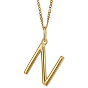 Beginnings N Initial Pendant - Gold