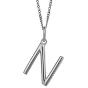 Beginnings N Initial Pendant - Silver
