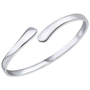 Beginnings Open Wrap Bangle - Silver