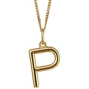 Beginnings P Initial Pendant - Gold