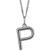 Beginnings P Initial Pendant - Silver