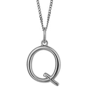 Beginnings Q Initial Pendant - Silver