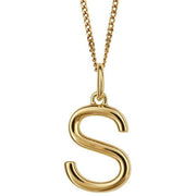 Beginnings S Initial Pendant - Gold