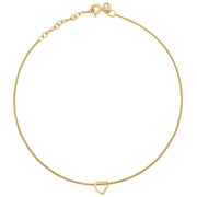 Beginnings Slip-On Heart Anklet - Gold