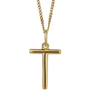 Beginnings T Initial Pendant - Gold