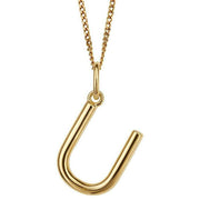Beginnings U Initial Pendant - Gold