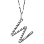 Beginnings W Initial Pendant - Silver