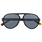 Botaniq Double Bridge Pilot Sunglasses - Black/Brown Tort