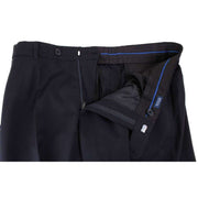 BRUHL Robert Lightweight Wool Mix Smart Trousers - Marine Navy