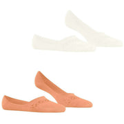 Burlington Everyday Pack de 2 calcetines invisibles - Off White Neon Red