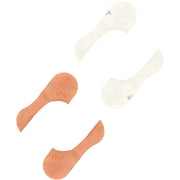 Burlington Everyday Pack de 2 calcetines invisibles - Off White Neon Red