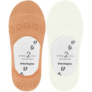 Burlington Everyday Pack de 2 calcetines invisibles - Off White Neon Red