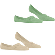 Burlington Everyday - Pack de 2 calcetines invisibles - Verde persa