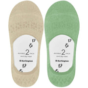 Burlington Everyday - Pack de 2 calcetines invisibles - Verde persa