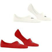 Burlington Everyday paquete de 2 calcetines invisibles - Rojo activo