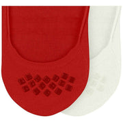 Burlington Everyday paquete de 2 calcetines invisibles - Rojo activo