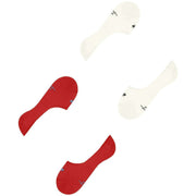 Burlington Everyday paquete de 2 calcetines invisibles - Rojo activo