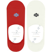Burlington Everyday paquete de 2 calcetines invisibles - Rojo activo