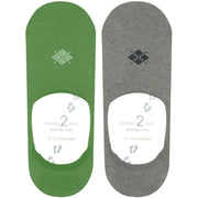 Burlington Everyday paquete de 2 calcetines invisibles - Fairway Green