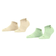 Burlington Everyday 2-Pack Sneaker Socks - Peppermint Green/Beige