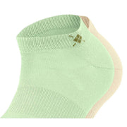 Burlington Everyday 2-Pack Sneaker Socks - Peppermint Green/Beige