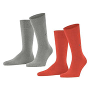 Burlington Everyday 2-Pack Socks - Wildfire Orange/Grey